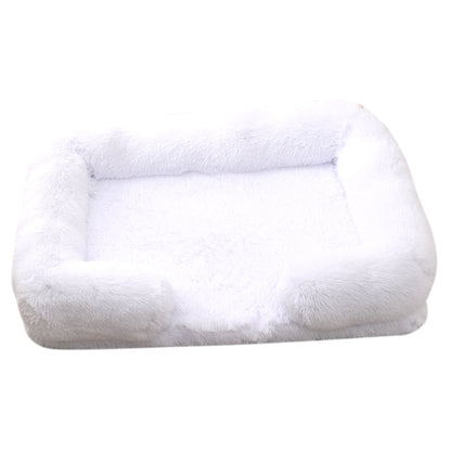 Plush round dog bed soft cozy pet bed for small and medium dogs