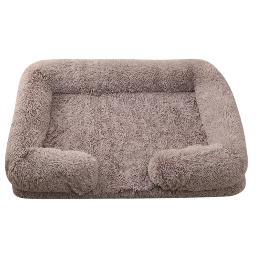 Plush round dog bed soft cozy pet bed for small and medium dogs