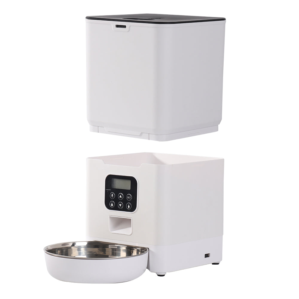 Automatic pet feeder gravity food and water dispenser for cats and dogs