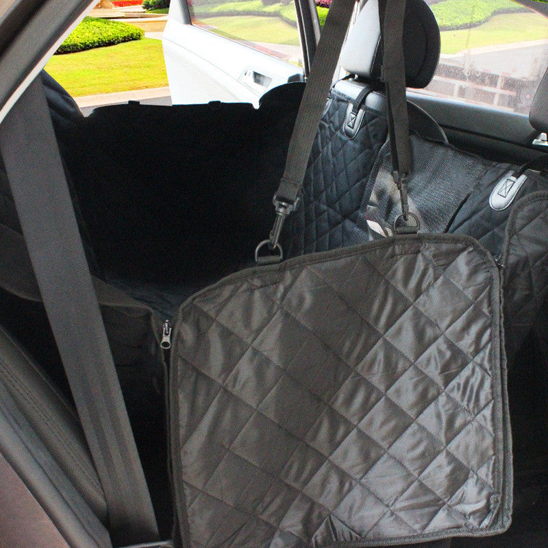 Waterproof dog car seat cover protecting car seats from dirt fur and spills