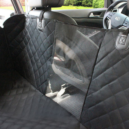 Waterproof dog car seat cover protecting car seats from dirt fur and spills