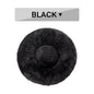 Donut dog bed soft plush calming pet bed with raised edges for dogs and cats
