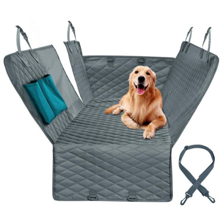 Waterproof dog car seat cover protecting car seats from dirt fur and spills