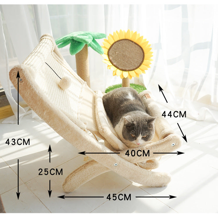 Cat sofa bed soft cushioned pet bed for cats and small dogs