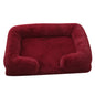 Plush round dog bed soft cozy pet bed for small and medium dogs
