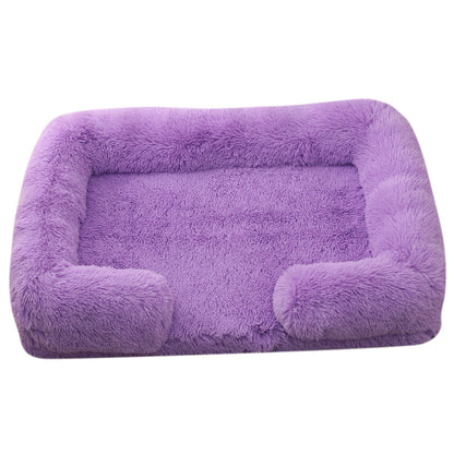 Plush round dog bed soft cozy pet bed for small and medium dogs