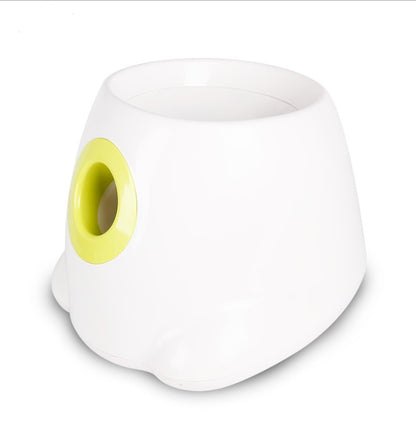 Automatic dog ball launcher for interactive dog toys, designed for small and medium dogs to play fetch.