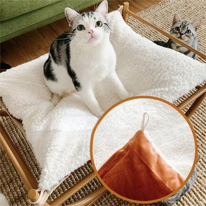 Cat hammock bed elevated cozy hanging pet bed for cats and small pets