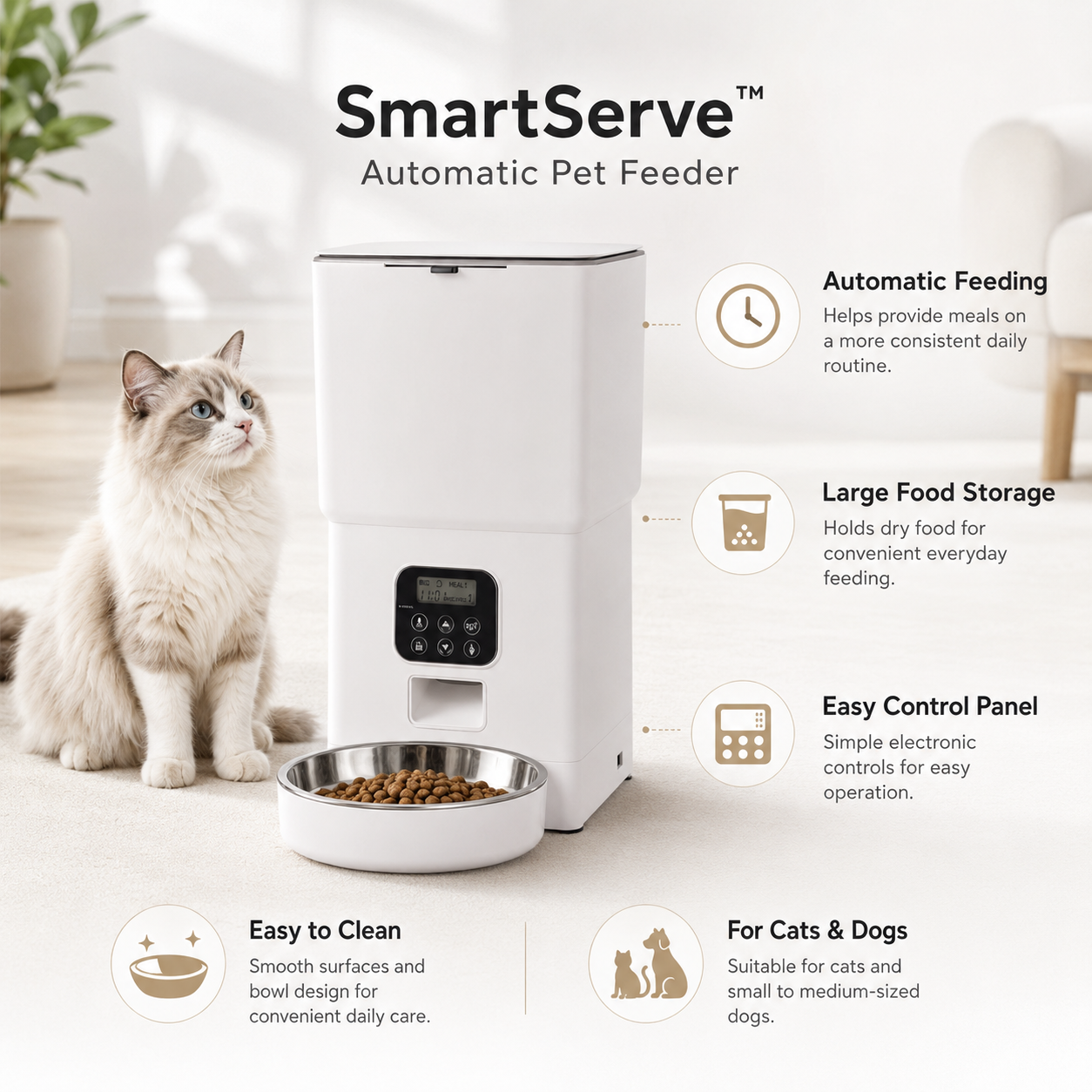 SmartServe™ Automatic Pet Feeder