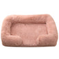 Plush round dog bed soft cozy pet bed for small and medium dogs