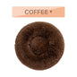 Donut dog bed soft plush calming pet bed with raised edges for dogs and cats