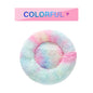Donut dog bed soft plush calming pet bed with raised edges for dogs and cats