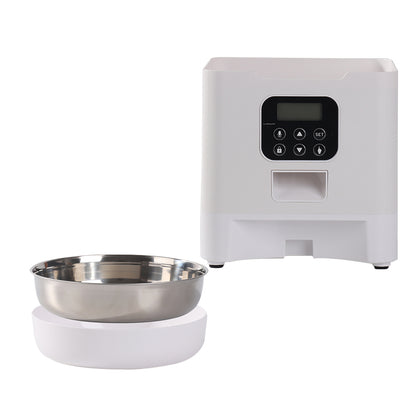 Automatic pet feeder gravity food and water dispenser for cats and dogs