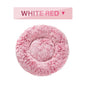 Donut dog bed soft plush calming pet bed with raised edges for dogs and cats