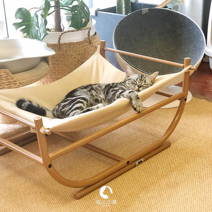 Cat hammock bed elevated cozy hanging pet bed for cats and small pets