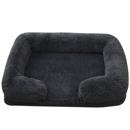 Plush round dog bed soft cozy pet bed for small and medium dogs