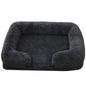 Plush round dog bed soft cozy pet bed for small and medium dogs