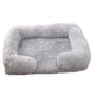 Plush round dog bed soft cozy pet bed for small and medium dogs