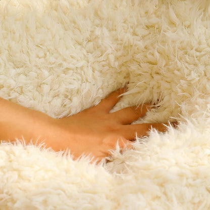 Alpaca pet bed soft plush cozy bed for cats and small dogs