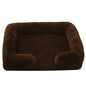 Plush round dog bed soft cozy pet bed for small and medium dogs