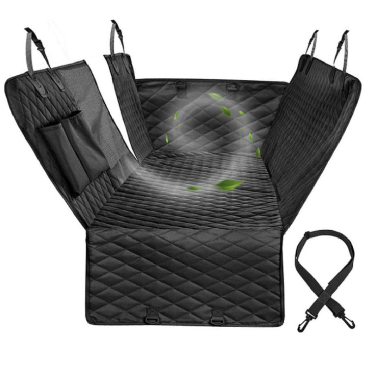 Waterproof dog car seat cover protecting car seats from dirt fur and spills