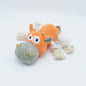 Orange IronBite™ plush chew toy designed for dog playtime and enrichment