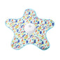 Green and yellow fish print star fabric cover option for the Peekaboo TM smart cat toy